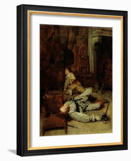 The End of the Game of Cards, 1865-Jean-Louis Ernest Meissonier-Framed Giclee Print