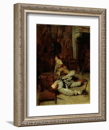 The End of the Game of Cards, 1865-Jean-Louis Ernest Meissonier-Framed Giclee Print