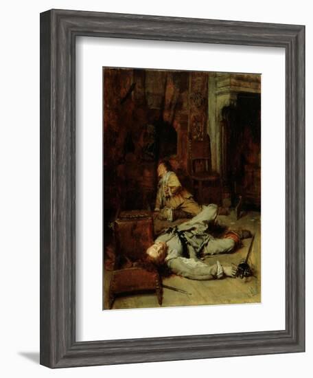 The End of the Game of Cards, 1865-Jean-Louis Ernest Meissonier-Framed Giclee Print