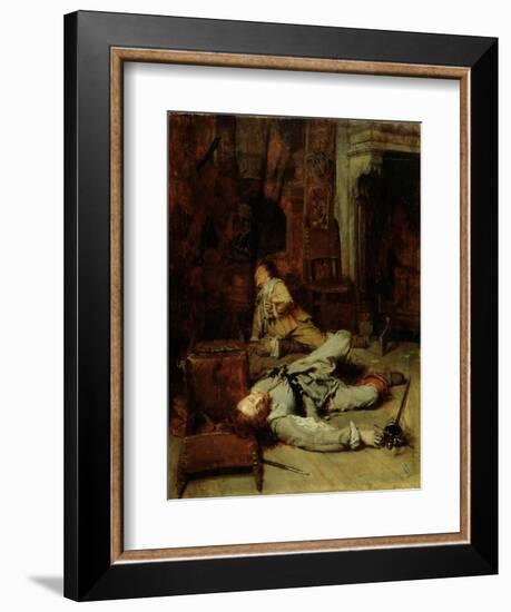 The End of the Game of Cards, 1865-Jean-Louis Ernest Meissonier-Framed Giclee Print