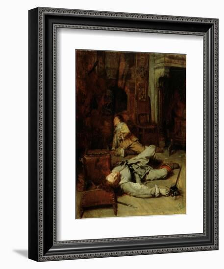 The End of the Game of Cards, 1865-Jean-Louis Ernest Meissonier-Framed Giclee Print