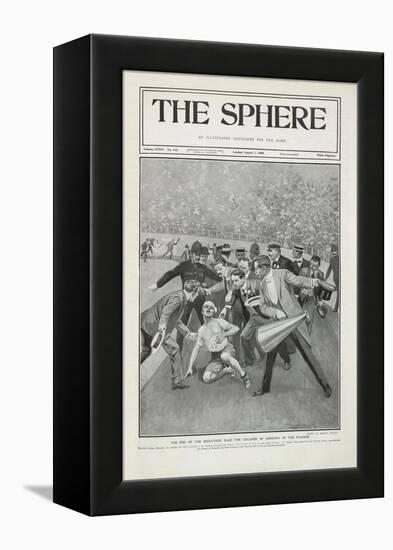 The End Of the Marathon Race - the Collapse Of Dorando in the Stadium'. the 1908 Olympic Games-null-Framed Premier Image Canvas