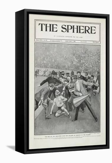 The End Of the Marathon Race - the Collapse Of Dorando in the Stadium'. the 1908 Olympic Games-null-Framed Premier Image Canvas