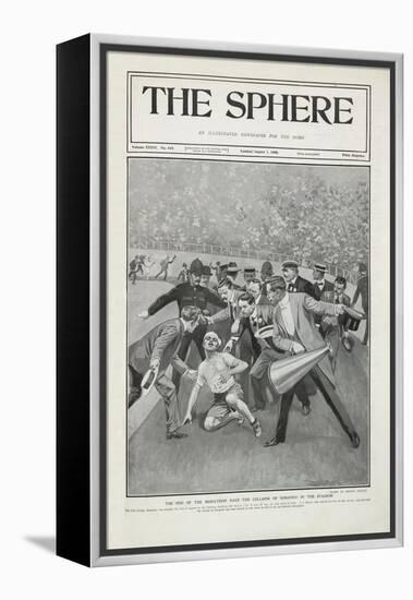 The End Of the Marathon Race - the Collapse Of Dorando in the Stadium'. the 1908 Olympic Games-null-Framed Premier Image Canvas
