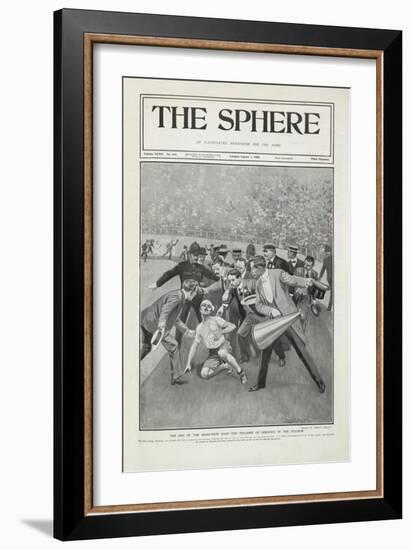 The End Of the Marathon Race - the Collapse Of Dorando in the Stadium'. the 1908 Olympic Games-null-Framed Giclee Print