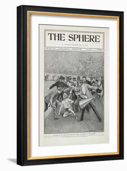 The End Of the Marathon Race - the Collapse Of Dorando in the Stadium'. the 1908 Olympic Games-null-Framed Giclee Print