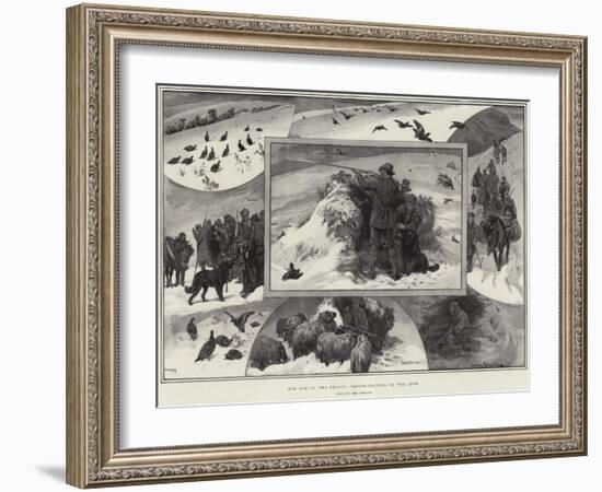 The End of the Season, Grouse-Driving in the Snow-John Charlton-Framed Giclee Print