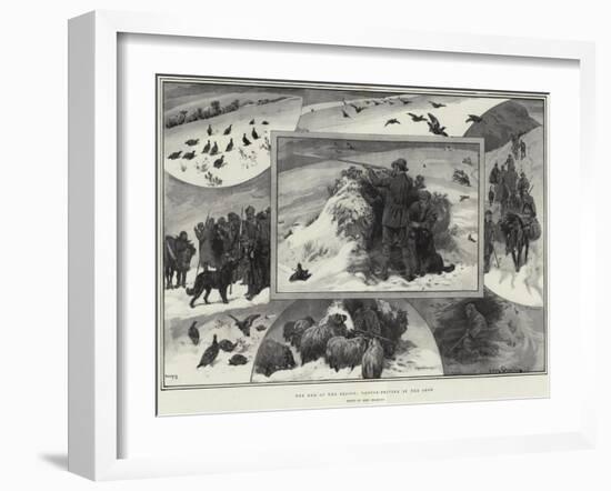 The End of the Season, Grouse-Driving in the Snow-John Charlton-Framed Giclee Print