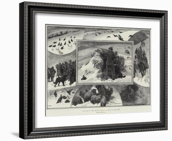 The End of the Season, Grouse-Driving in the Snow-John Charlton-Framed Giclee Print