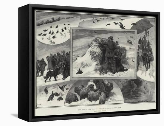 The End of the Season, Grouse-Driving in the Snow-John Charlton-Framed Premier Image Canvas