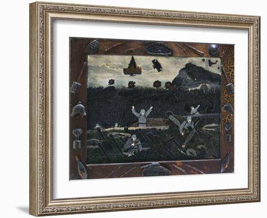 The End of the War: Starting Home, 1930-33 (Oil on Canvas)-Horace Pippin-Framed Giclee Print