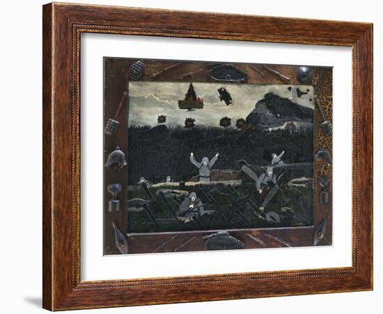 The End of the War: Starting Home, 1930-33 (Oil on Canvas)-Horace Pippin-Framed Giclee Print