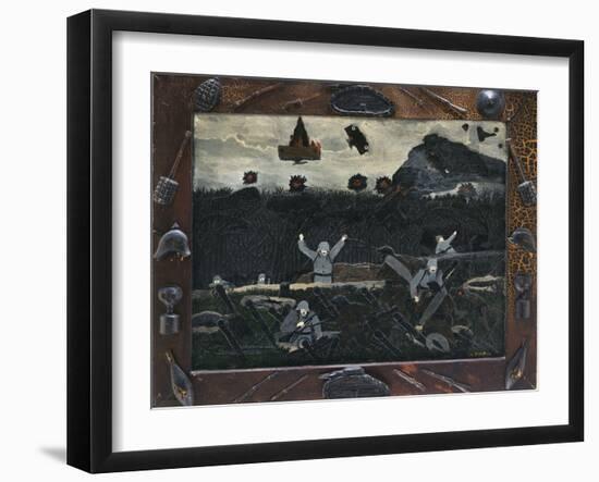 The End of the War: Starting Home, 1930-33 (Oil on Canvas)-Horace Pippin-Framed Giclee Print