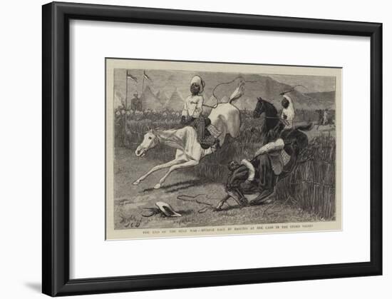 The End of the Zulu War, Hurdle Race by Basutos at the Camp in the Upoko Valley-John Charles Dollman-Framed Giclee Print