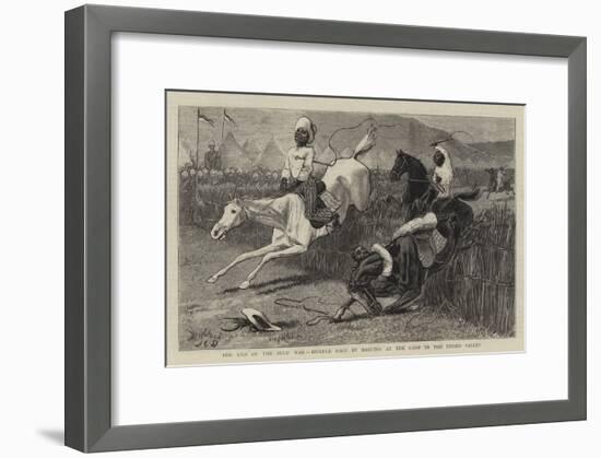 The End of the Zulu War, Hurdle Race by Basutos at the Camp in the Upoko Valley-John Charles Dollman-Framed Giclee Print