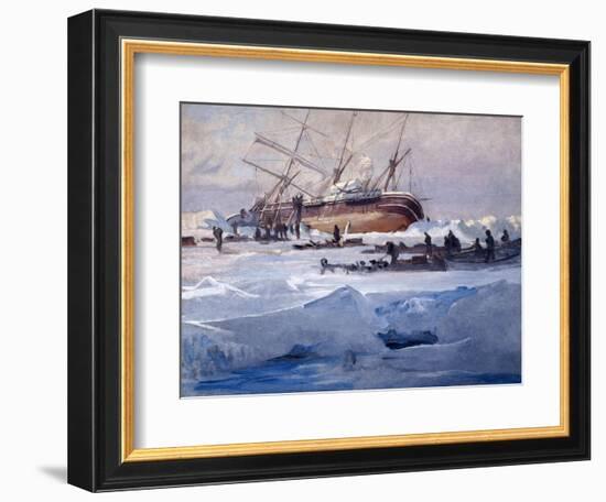 The Endurance Crushed in the Ice of the Weddell Sea, October 1915-George Marston-Framed Giclee Print