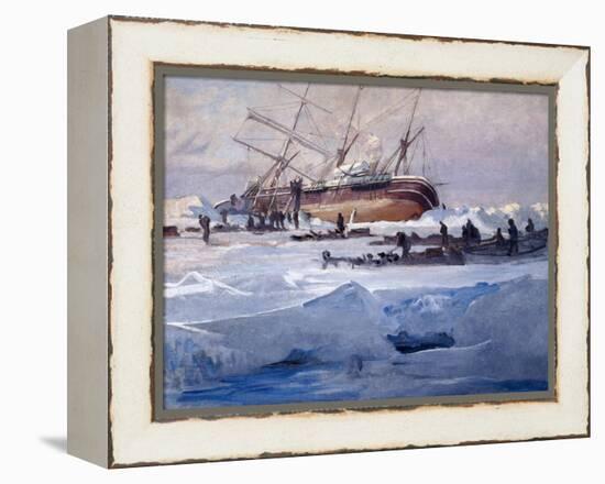 The Endurance Crushed in the Ice of the Weddell Sea, October 1915-George Marston-Framed Premier Image Canvas