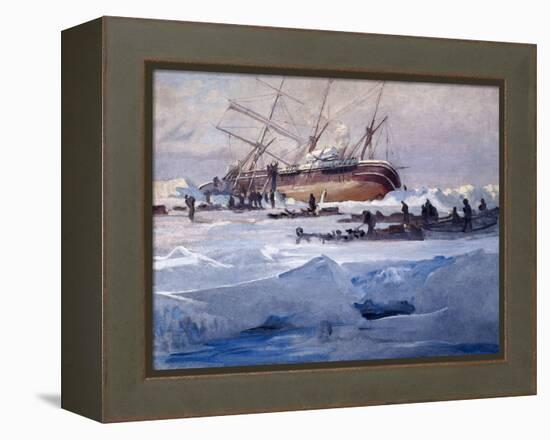 The Endurance Crushed in the Ice of the Weddell Sea, October 1915-George Marston-Framed Premier Image Canvas