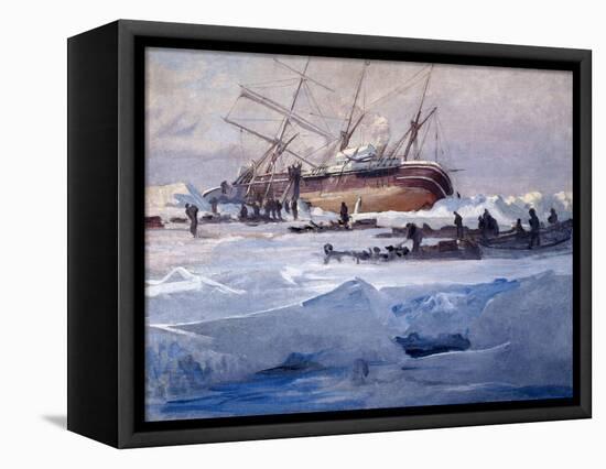 The Endurance Crushed in the Ice of the Weddell Sea, October 1915-George Marston-Framed Premier Image Canvas