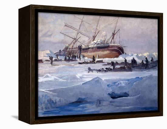 The Endurance Crushed in the Ice of the Weddell Sea, October 1915-George Marston-Framed Premier Image Canvas