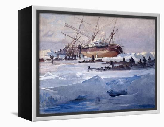 The Endurance Crushed in the Ice of the Weddell Sea, October 1915-George Marston-Framed Premier Image Canvas