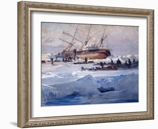 The Endurance Crushed in the Ice of the Weddell Sea, October 1915-George Marston-Framed Giclee Print