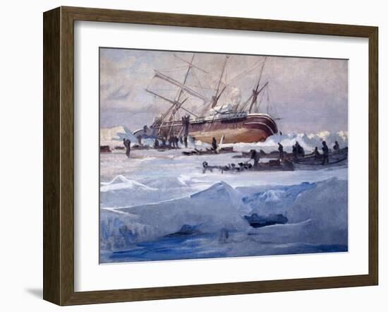 The Endurance Crushed in the Ice of the Weddell Sea, October 1915-George Marston-Framed Giclee Print