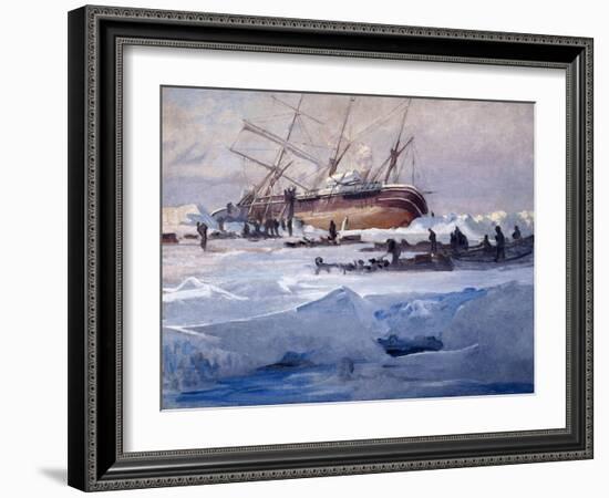 The Endurance Crushed in the Ice of the Weddell Sea, October 1915-George Marston-Framed Giclee Print