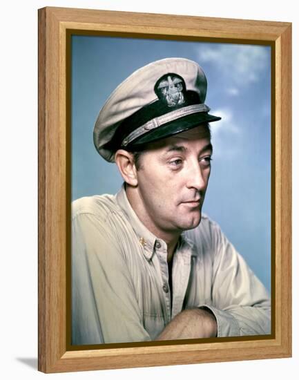 THE ENEMY BELOW by DickPowell with Robert Mitchum, 1957 (photo)-null-Framed Stretched Canvas