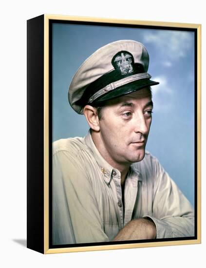 THE ENEMY BELOW by DickPowell with Robert Mitchum, 1957 (photo)-null-Framed Stretched Canvas