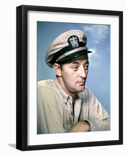 THE ENEMY BELOW by DickPowell with Robert Mitchum, 1957 (photo)-null-Framed Photo