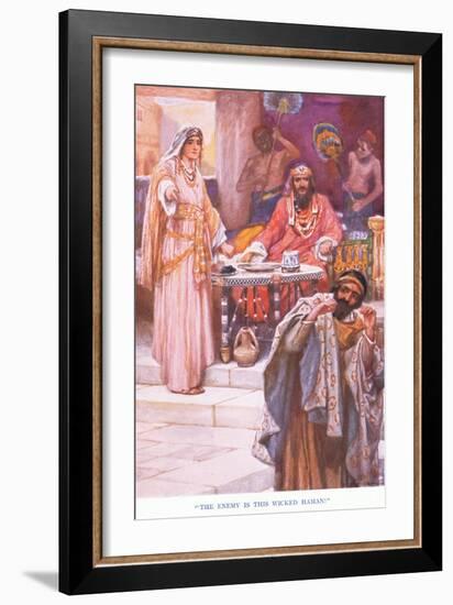 "The Enemy Is the Wicked Haman"-Arthur A. Dixon-Framed Giclee Print