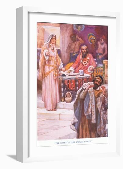 "The Enemy Is the Wicked Haman"-Arthur A. Dixon-Framed Giclee Print