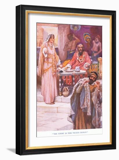 "The Enemy Is the Wicked Haman"-Arthur A. Dixon-Framed Giclee Print