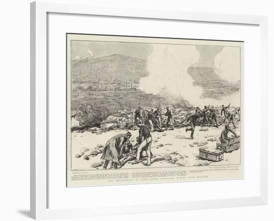 The Engagement at Mati, Greek Artillery Making Good Practice-Joseph Nash-Framed Giclee Print