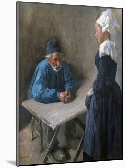 The Engagement of the Maidservant, C1864-1900-Mihaly Munkacsy-Mounted Giclee Print