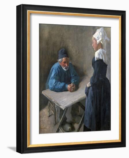 The Engagement of the Maidservant, C1864-1900-Mihaly Munkacsy-Framed Giclee Print