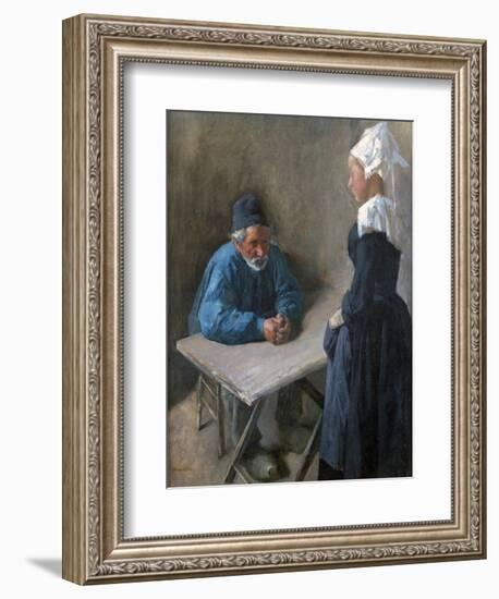 The Engagement of the Maidservant, C1864-1900-Mihaly Munkacsy-Framed Giclee Print