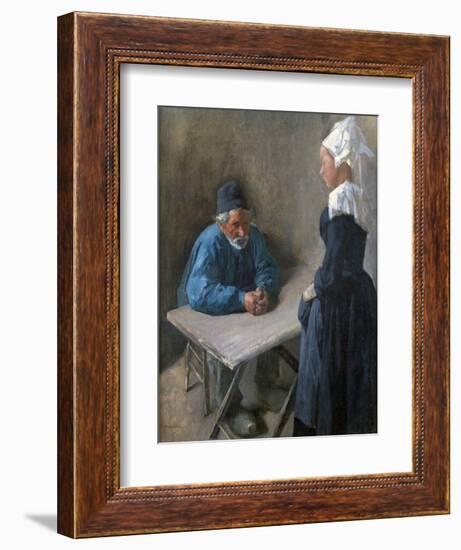 The Engagement of the Maidservant, C1864-1900-Mihaly Munkacsy-Framed Giclee Print
