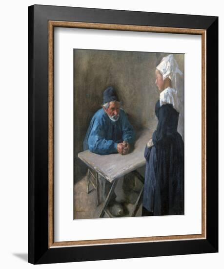 The Engagement of the Maidservant, C1864-1900-Mihaly Munkacsy-Framed Giclee Print