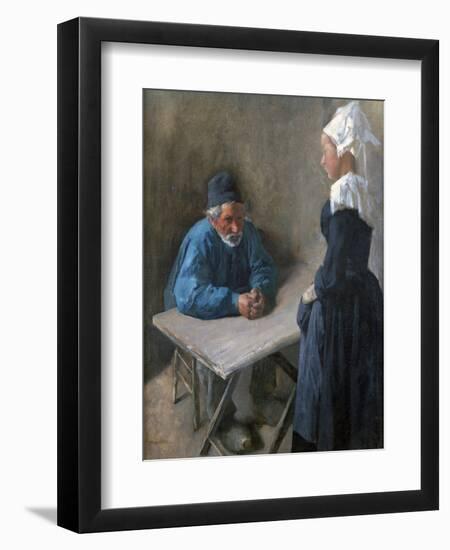 The Engagement of the Maidservant, C1864-1900-Mihaly Munkacsy-Framed Giclee Print