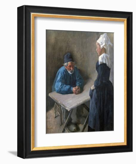 The Engagement of the Maidservant, C1864-1900-Mihaly Munkacsy-Framed Giclee Print