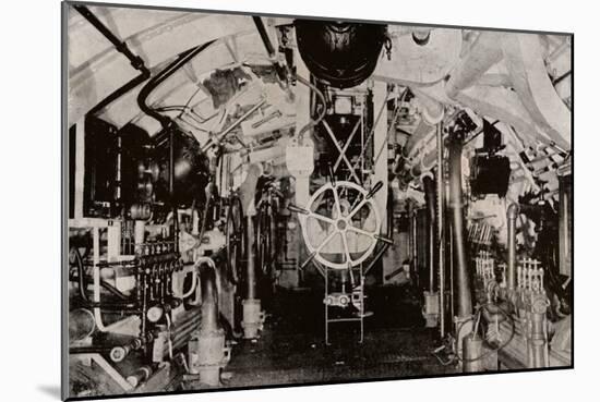 The Engine Room of a Holland Submarine, C1916-null-Mounted Giclee Print