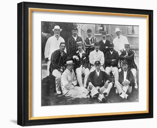 The England Test Cricket XI at Lord's, London, 1899-Hawkins & Co-Framed Photographic Print