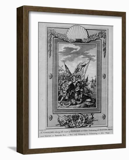 The English (during the reign of Edward the Elder) Defeating the Danish Army near Watchet-William Thornton-Framed Giclee Print