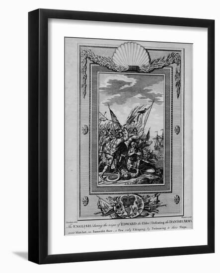 The English (during the reign of Edward the Elder) Defeating the Danish Army near Watchet-William Thornton-Framed Giclee Print