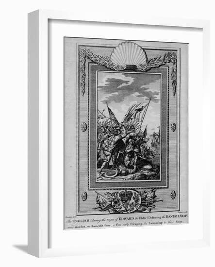 The English (during the reign of Edward the Elder) Defeating the Danish Army near Watchet-William Thornton-Framed Giclee Print