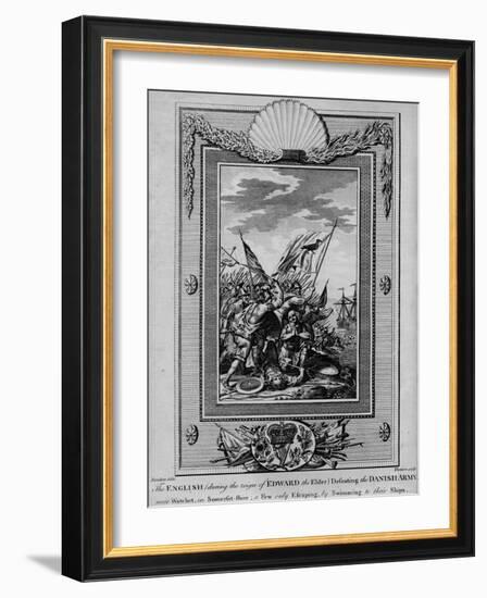 The English (during the reign of Edward the Elder) Defeating the Danish Army near Watchet-William Thornton-Framed Giclee Print