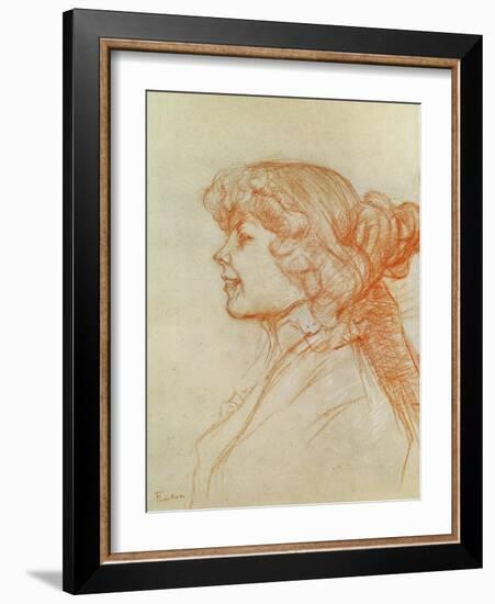 The English Girl at the Star in Le Havre, 1899 (Crayon on Paper)-Henri de Toulouse-Lautrec-Framed Giclee Print