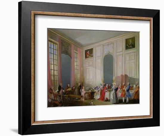 The English Tea (Le the a L'Anglaise) and a Society Concert at the House of the Princesse De Conti-Michel Barthélémy Ollivier-Framed Giclee Print